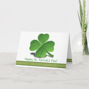 St. Patrick's Day Shamrock Clover Card Kaart
