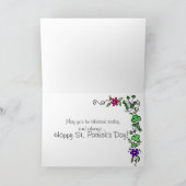 St. Patrick's Day Shamrock Clover Card Kaart (Binnen)