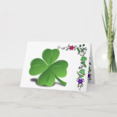 St. Patrick's Day Shamrock Clover Card Kaart (Voorkant)