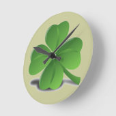 St. Patrick's Day Shamrock Clover Clock Ronde Klok (Hoek)