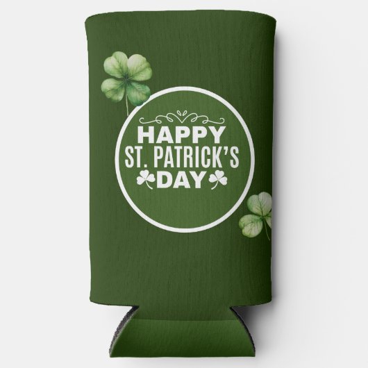 St. Patrick's Day Shamrock Clover Green Seltzer Blikjeskoeler (Voorkant)