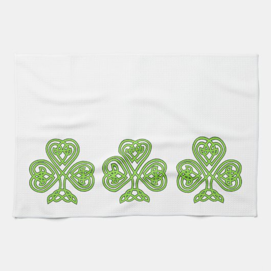 St. Patrick's Day Shamrock Clover Kitchen Towel Theedoek (Horizontaal)