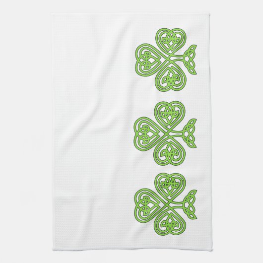St. Patrick's Day Shamrock Clover Kitchen Towel Theedoek (Verticaal)