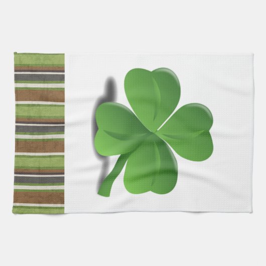 St. Patrick's Day Shamrock Clover Kitchen Towel Theedoek (Horizontaal)