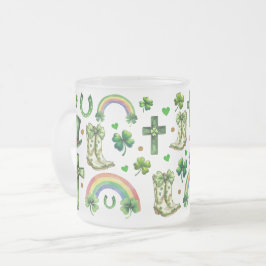 St. Patrick's Day Shamrock Clover - Lucky & Festiv Matglas Koffiemok