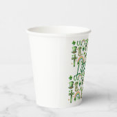 St. Patrick's Day Shamrock Clover - Lucky & Festiv Papieren Bekers (Rechts)