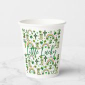 St. Patrick's Day Shamrock Clover - Lucky & Festiv Papieren Bekers (Voorkant)
