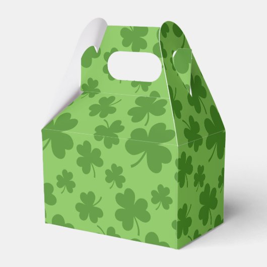 St Patrick's Day Shamrock Clover Pattern Bedankdoosjes (Achterkant)