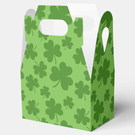 St Patrick's Day Shamrock Clover Pattern Bedankdoosjes (Geopend)