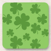 St Patrick's Day Shamrock Clover Pattern Bier Onderzetter (Voorkant)