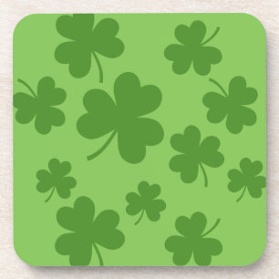 St Patrick's Day Shamrock Clover Pattern Bier Onderzetter
