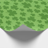 St Patrick's Day Shamrock Clover Pattern Cadeaupapier (Hoek)