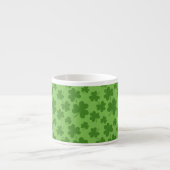 St Patrick's Day Shamrock Clover Pattern Espresso Kop (Voorkant)