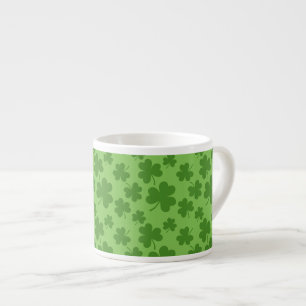 St Patrick's Day Shamrock Clover Pattern Espresso Kop