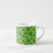 St Patrick's Day Shamrock Clover Pattern Espresso Kop (Rechts)
