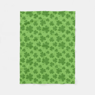 St Patrick's Day Shamrock Clover Pattern Fleece Deken