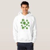 St Patrick's Day Shamrock Clover Pattern Hoodie (Voorkant volledig)