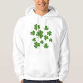 St Patrick's Day Shamrock Clover Pattern Hoodie (Voorkant)
