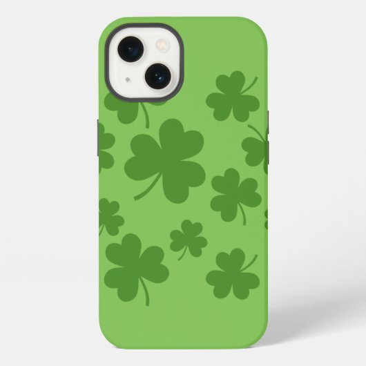 St Patrick's Day Shamrock Clover Pattern iPhone Hoesje (Achterkant)
