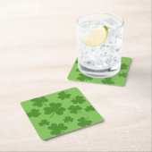 St Patrick's Day Shamrock Clover Pattern Kartonnen Onderzetters (Insitu)