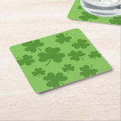 St Patrick's Day Shamrock Clover Pattern Kartonnen Onderzetters (Schuin)