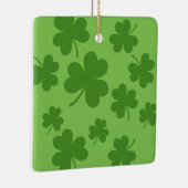 St Patrick's Day Shamrock Clover Pattern Keramisch Ornament (Rechts)