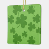 St Patrick's Day Shamrock Clover Pattern Keramisch Ornament (Links)