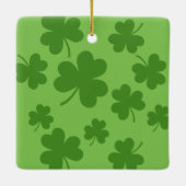 St Patrick's Day Shamrock Clover Pattern Keramisch Ornament (Achterkant)