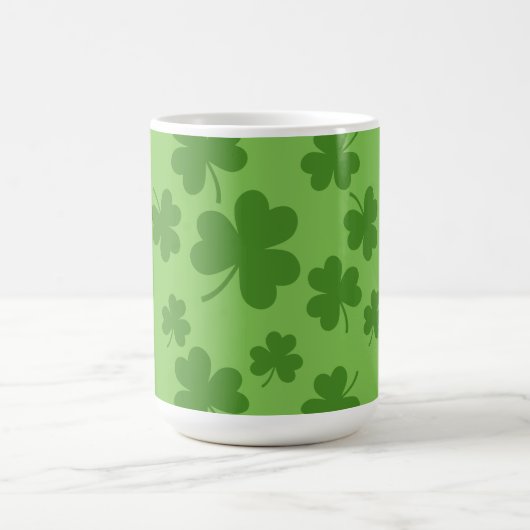 St Patrick's Day Shamrock Clover Pattern Koffiemok (Center)