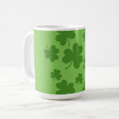 St Patrick's Day Shamrock Clover Pattern Koffiemok (Voorkant links)