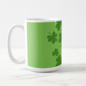 St Patrick's Day Shamrock Clover Pattern Koffiemok (Links)