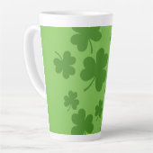 St Patrick's Day Shamrock Clover Pattern Latte Mok (Linkerhoek)