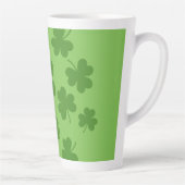 St Patrick's Day Shamrock Clover Pattern Latte Mok (Rechts)