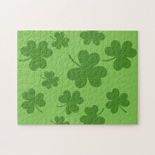 St Patrick's Day Shamrock Clover Pattern Legpuzzel (Horizontaal)