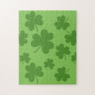 St Patrick's Day Shamrock Clover Pattern Legpuzzel