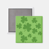 St Patrick's Day Shamrock Clover Pattern Magneet (Voorkant / Achterkant)