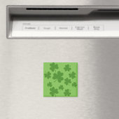 St Patrick's Day Shamrock Clover Pattern Magneet (Insitu (Vaatwasser))