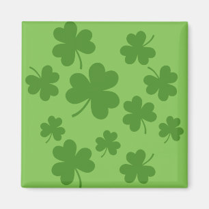 St Patrick's Day Shamrock Clover Pattern Magneet