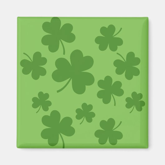 St Patrick's Day Shamrock Clover Pattern Magneet (Voorkant)