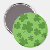 St Patrick's Day Shamrock Clover Pattern Magneet (Voorkant / Achterkant)