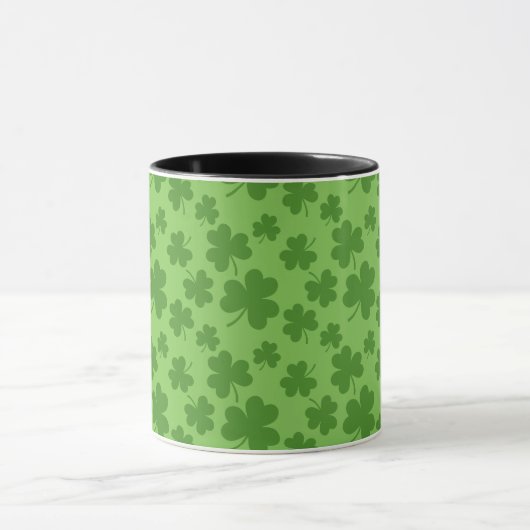 St Patrick's Day Shamrock Clover Pattern Mok (Midden)