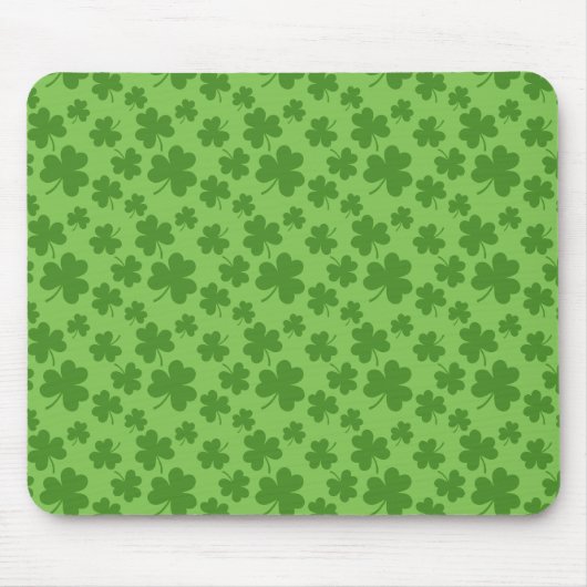 St Patrick's Day Shamrock Clover Pattern Muismat (Voorkant)
