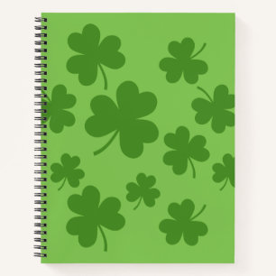 St Patrick's Day Shamrock Clover Pattern Notitieboek