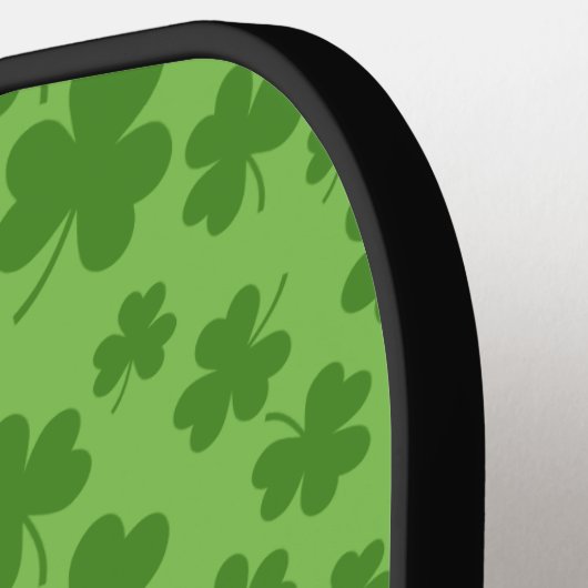 St Patrick's Day Shamrock Clover Pattern Pickleball Paddle (Links Detail)