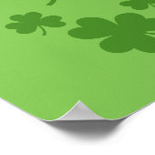 St Patrick's Day Shamrock Clover Pattern Poster (Hoek)