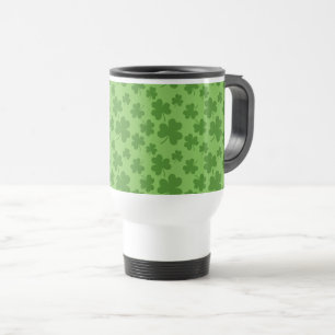 St Patrick's Day Shamrock Clover Pattern Reisbeker