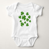 St Patrick's Day Shamrock Clover Pattern Romper (Voorkant)