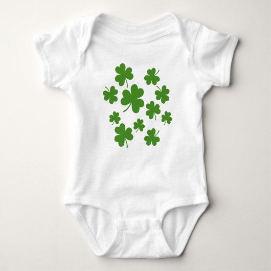 St Patrick's Day Shamrock Clover Pattern Romper (Voorkant)