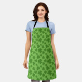 St Patrick's Day Shamrock Clover Pattern Schort (Gedragen)