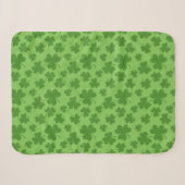 St Patrick's Day Shamrock Clover Pattern Sherpa Deken (Voorkant (horizontaal))